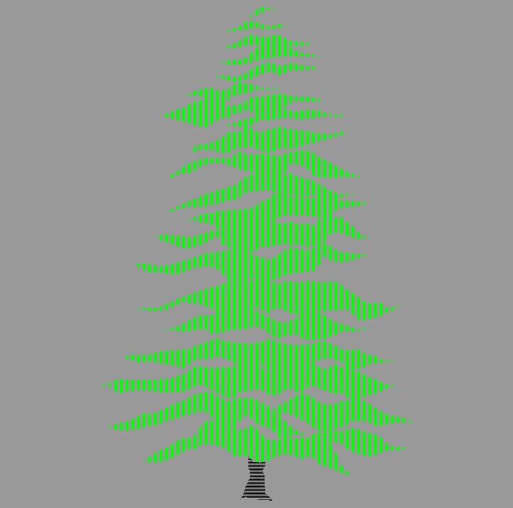 Bloque Autocad Vista de Árbol Color 06 en Alzado